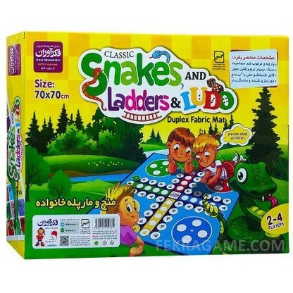 بازی فکری منچ و مار پله کلاسیک خانواده 4 نفره