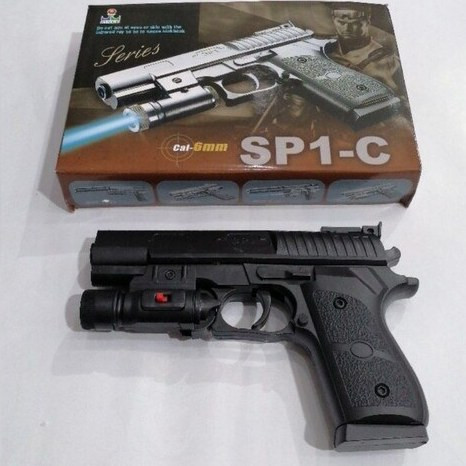 تفنگ اسباب بازی ایرسافت مدل SP1-C چراغ دار کالیبر ۶ میلیمتر