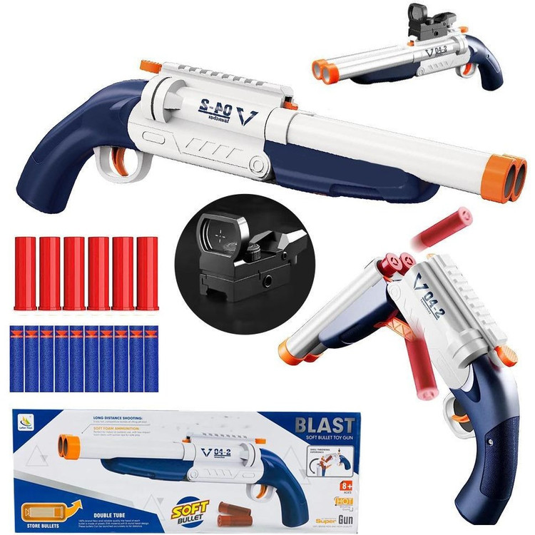 تفنگ پوکه پران تیر اسفنجی دولول خارجی مدل 9950