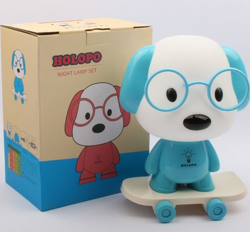 چراغ خواب کودک مدل سگ اسکیت سوار