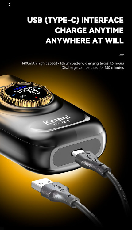 ماشین اصلاح کیمی مدل KM-T228 با تکنولوژی برش مستقیم و ضد آب