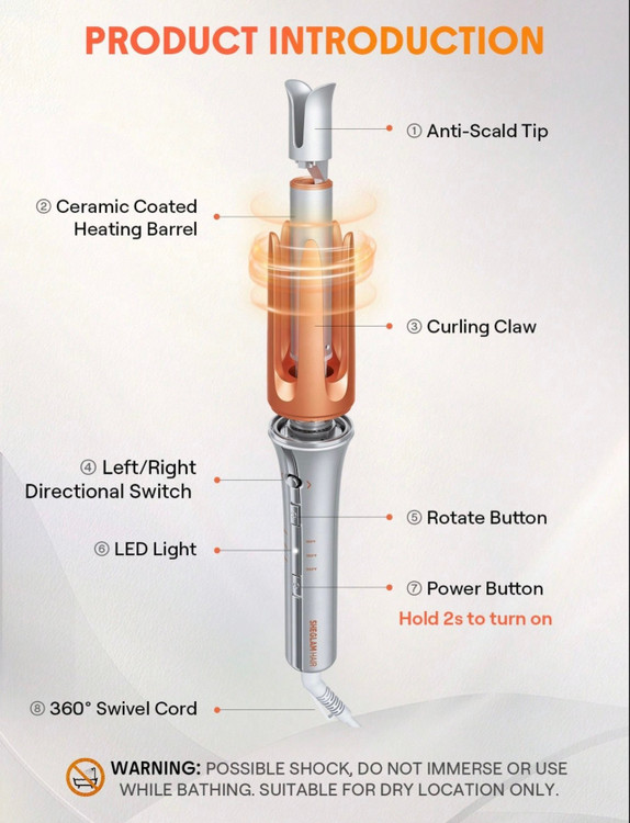 فر کننده مو شیگلم One-Touch سایز 25 میلیمتر