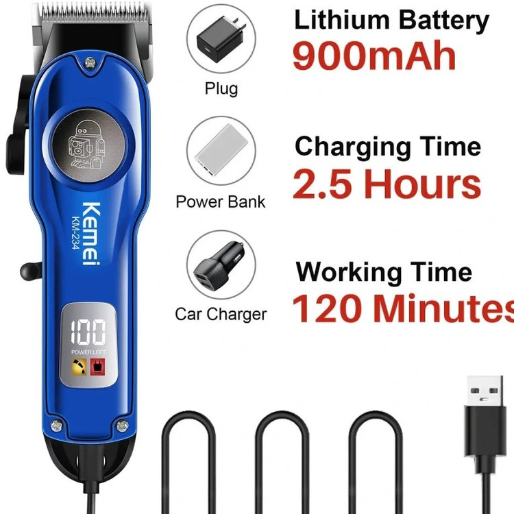 ماشین اصلاح کیمی مدل KM234 با تیغه استیل ضد زنگ و برش خطی