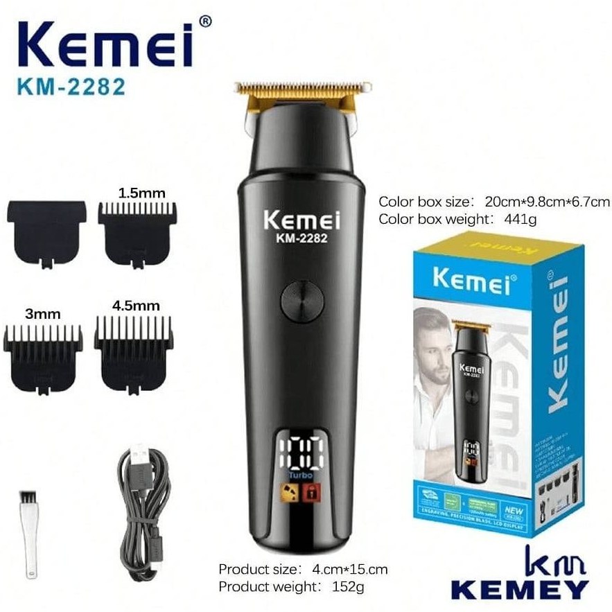 ماشین اصلاح کیمی مدل KM-2282 با تکنولوژی برش مستقیم و ضد آب