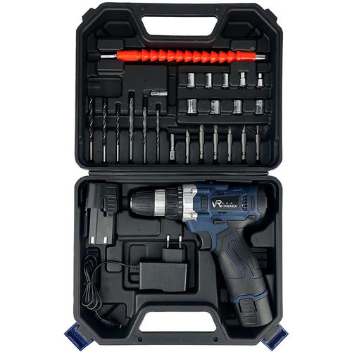 دریل و پیچ گوشتی شارژی ویوارکس مدل VR1210-2A با ۲ باتری و لوازم