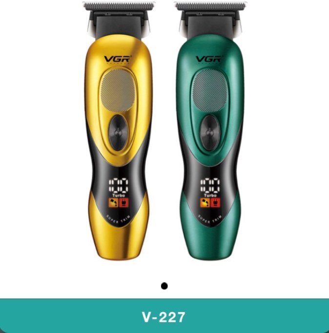 ماشین اصلاح وی جی آر مدل V-227 با تیغه تیتانیوم و برش خطی