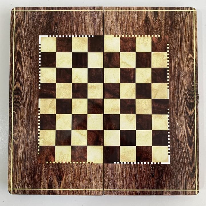 تخته نرد و شطرنج چوب روسی طرح گردو